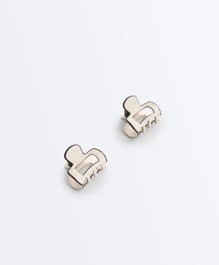 2 mini sponky do vlasů s lemováním 2 mini sponky do vlasů s lemováním