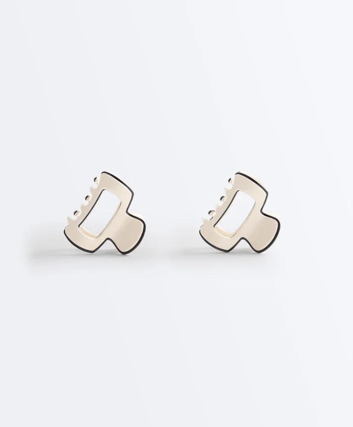 2 mini sponky do vlasů s lemováním 2 mini sponky do vlasů s lemováním