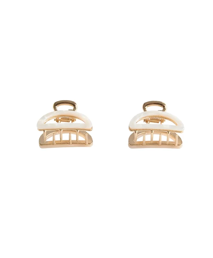2 mini sponky do vlasů v metalickém provedení 2 mini sponky do vlasů v metalickém provedení