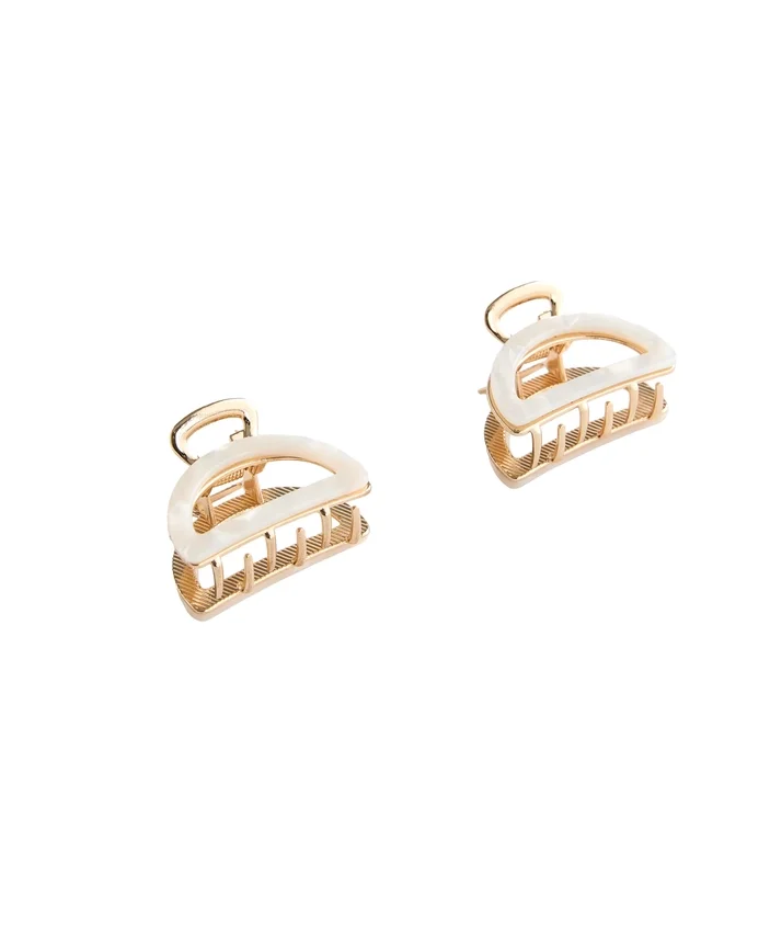 2 mini sponky do vlasů v metalickém provedení 2 mini sponky do vlasů v metalickém provedení