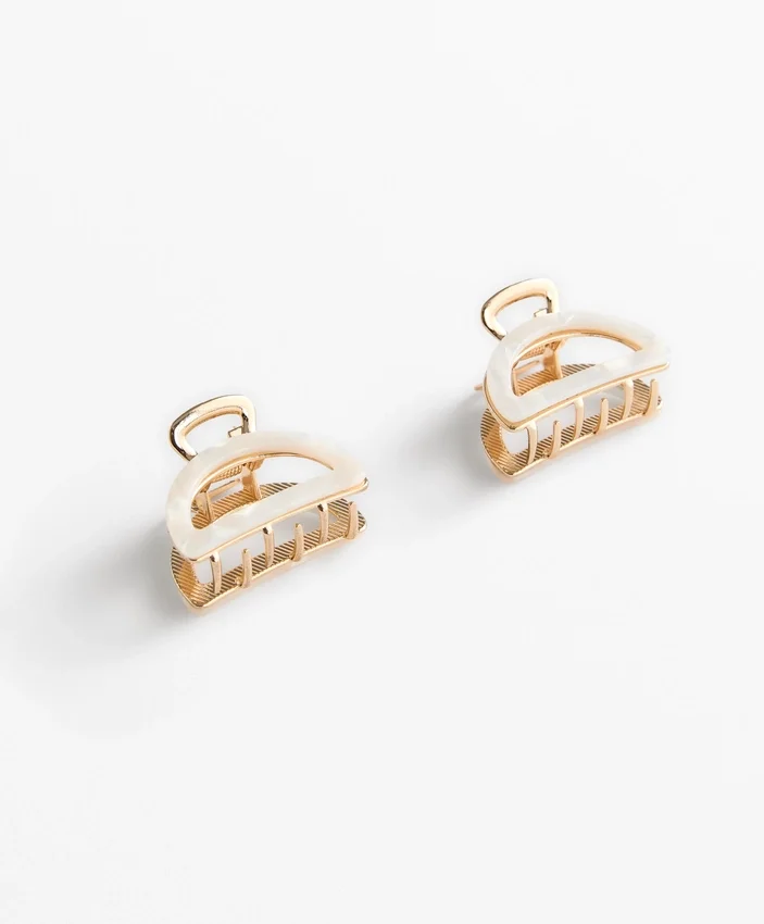 2 mini sponky do vlasů v metalickém provedení 2 mini sponky do vlasů v metalickém provedení