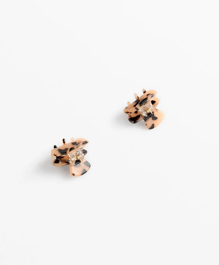 2 mini sponky do vlasů z imitace želvoviny 2 mini sponky do vlasů z imitace želvoviny