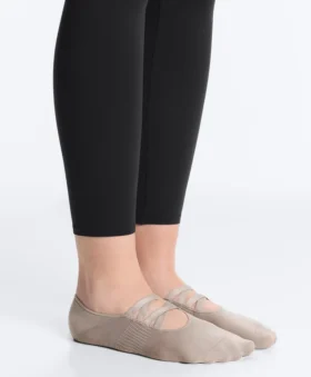 2 páry ponožek z polyamidové směsi na jógu a pilates s dvojitými pásky 2 páry ponožek z polyamidové směsi na jógu a pilates s dvojitými pásky