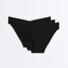 3 klasické bikiny z neviditelné polyamidové směsi s výřezem do V 3 klasické bikiny z neviditelné polyamidové směsi s výřezem do V