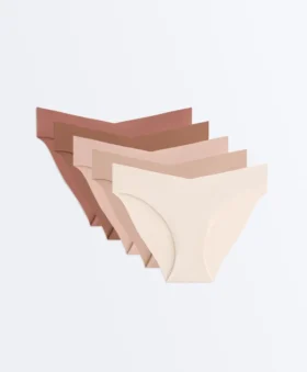 5 klasických kalhotek Pantone™ z neviditelné směsi polyamidu s výřezem do V