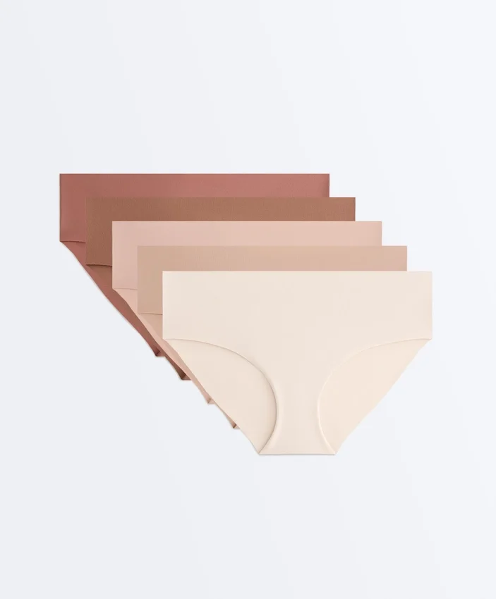 5 neviditelných kalhotek typu hipster ze směsi polyamidu Pantone™ 5 neviditelných kalhotek typu hipster ze směsi polyamidu Pantone™