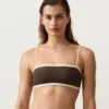 Bikiny bandeau s kontrastním lemováním Bikiny bandeau s kontrastním lemováním