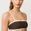 Bikiny bandeau s kontrastním lemováním Bikiny bandeau s kontrastním lemováním