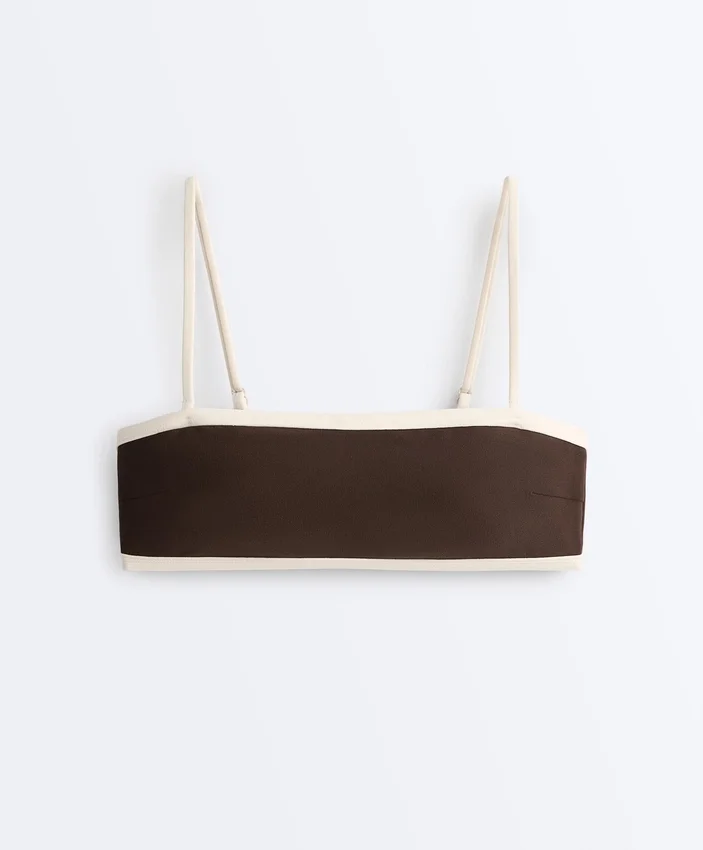 Bikiny bandeau s kontrastním lemováním Bikiny bandeau s kontrastním lemováním