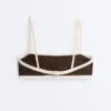 Bikiny bandeau s kontrastním lemováním Bikiny bandeau s kontrastním lemováním