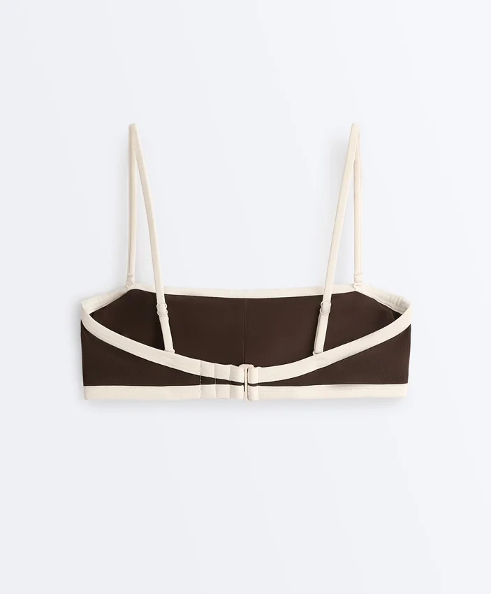 Bikiny bandeau s kontrastním lemováním Bikiny bandeau s kontrastním lemováním