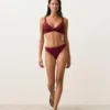 Bikiny s halterovým topem z žakárové látky s mini kostkovaným vzorem Bikiny s halterovým topem z žakárové látky s mini kostkovaným vzorem