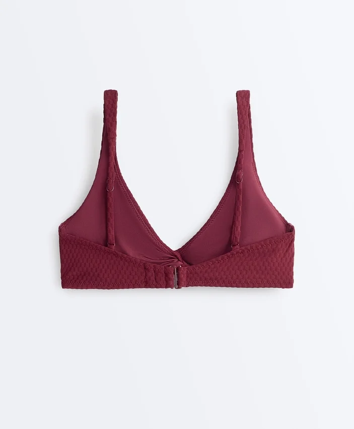 Bikiny s halterovým topem z žakárové látky s mini kostkovaným vzorem Bikiny s halterovým topem z žakárové látky s mini kostkovaným vzorem