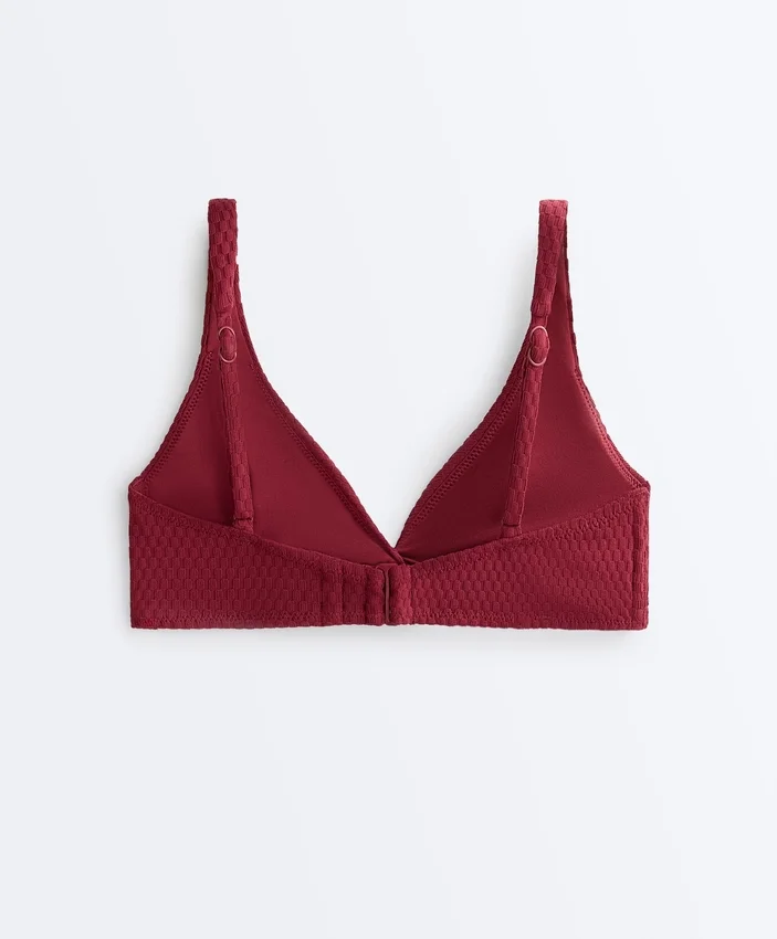 Bikiny s halterovým topem z žakárové látky s mini kostkovaným vzorem Bikiny s halterovým topem z žakárové látky s mini kostkovaným vzorem