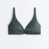 Bikiny s halterovým výstřihem v kostkovaném vzoru Bikiny s halterovým výstřihem v kostkovaném vzoru