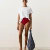 Bikiny s vysokým pasem a vaflovou texturou Bikiny s vysokým pasem a vaflovou texturou