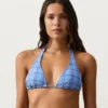 Bikiny s vázáním za krkem a kostkovaným vzorem Bikiny s vázáním za krkem a kostkovaným vzorem
