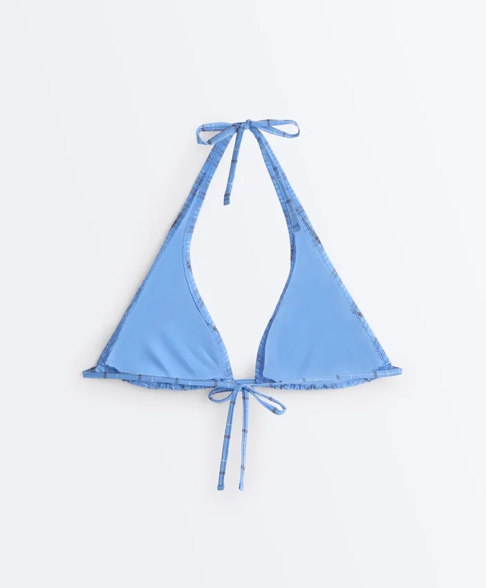 Bikiny s vázáním za krkem a kostkovaným vzorem Bikiny s vázáním za krkem a kostkovaným vzorem