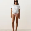 Bikiny se středním krytím a výstřihem do U s kontrastním lemováním Bikiny se středním krytím a výstřihem do U s kontrastním lemováním