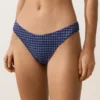 Bikiny se středním krytím a výstřihem do U s kostkovaným vzorem Bikiny se středním krytím a výstřihem do U s kostkovaným vzorem