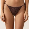 Bikiny se středním krytím a vázáním, s leopardím potiskem Bikiny se středním krytím a vázáním, s leopardím potiskem