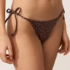 Bikiny se středním krytím a vázáním, s leopardím potiskem Bikiny se středním krytím a vázáním, s leopardím potiskem