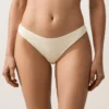 Bikiny se středním krytím, výstřihem do U a zvrásněnou látkou Bikiny se středním krytím, výstřihem do U a zvrásněnou látkou