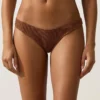 Brazilské bikiny s výřezem do U a zvrásněnou látkou Brazilské bikiny s výřezem do U a zvrásněnou látkou