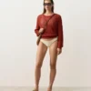 Brazilské bikiny s výřezem do U a zvrásněnou látkou Brazilské bikiny s výřezem do U a zvrásněnou látkou