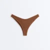 Brazilské bikiny s výřezem do U a zvrásněnou látkou Brazilské bikiny s výřezem do U a zvrásněnou látkou