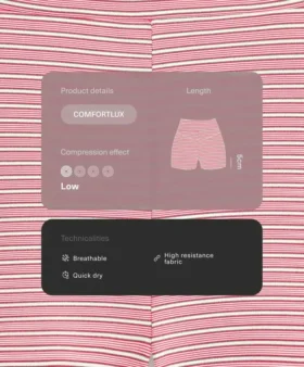 Comfortlux Kalhoty s vysokým pasem a pruhy, 5 cm