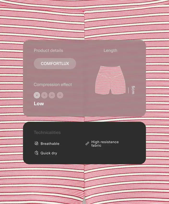 Comfortlux Kalhoty s vysokým pasem a pruhy, 5 cm Comfortlux Kalhoty s vysokým pasem a pruhy, 5 cm