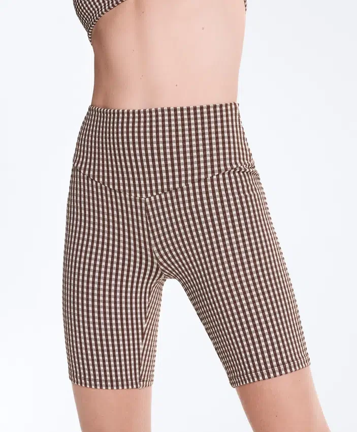 Comfortlux Legíny s vysokým pasem 20 cm v kostkovaném vzoru Comfortlux Legíny s vysokým pasem 20 cm v kostkovaném vzoru