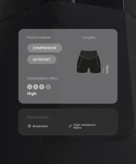 Compressive kalhoty s vysokým pasem a délkou 10 cm