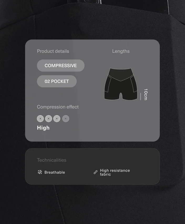 Compressive kalhoty s vysokým pasem a délkou 10 cm Compressive kalhoty s vysokým pasem a délkou 10 cm