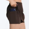 Compressive kraťasy s vysokým pasem a vlnitým lemem Compressive kraťasy s vysokým pasem a vlnitým lemem