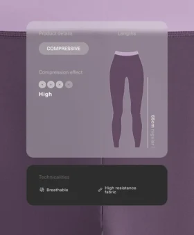 Compressive legíny s vysokým pasem a délkou 65 cm