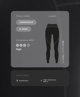 Compressive legíny s vysokým pasem a délkou ke kotníkům