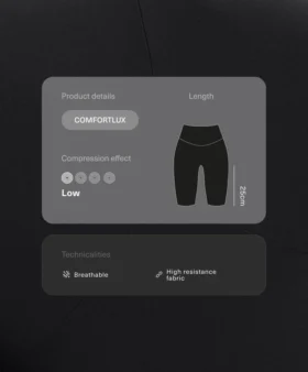 Cyklistické legíny Comfortlux s vysokým pasem 25 cm
