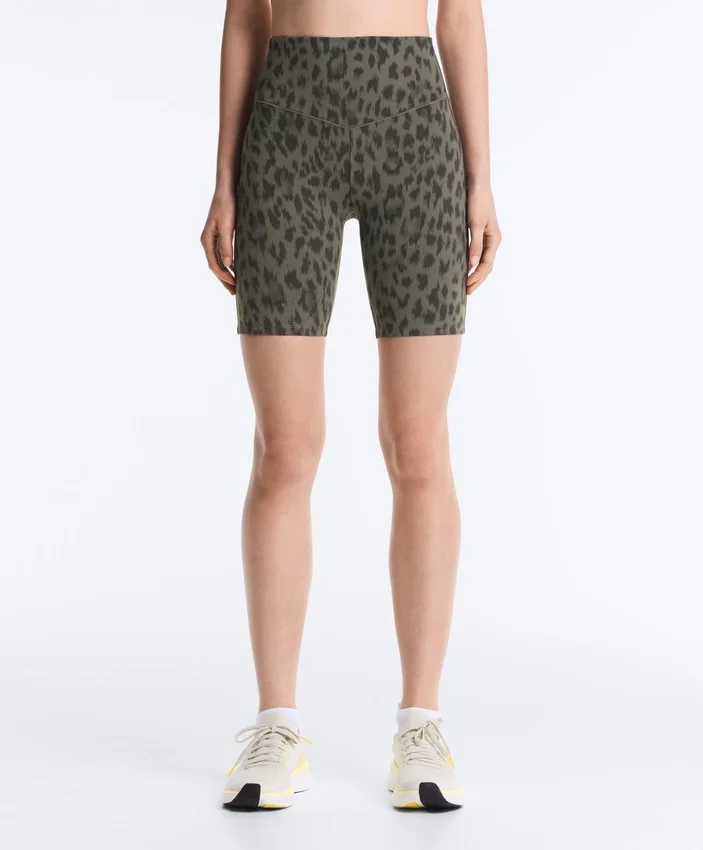 Cyklistické legíny Evermove s vysokým pasem 20 cm a leopardím potiskem Cyklistické legíny Evermove s vysokým pasem 20 cm a leopardím potiskem