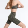 Cyklistické legíny Evermove s vysokým pasem 20 cm a leopardím potiskem Cyklistické legíny Evermove s vysokým pasem 20 cm a leopardím potiskem