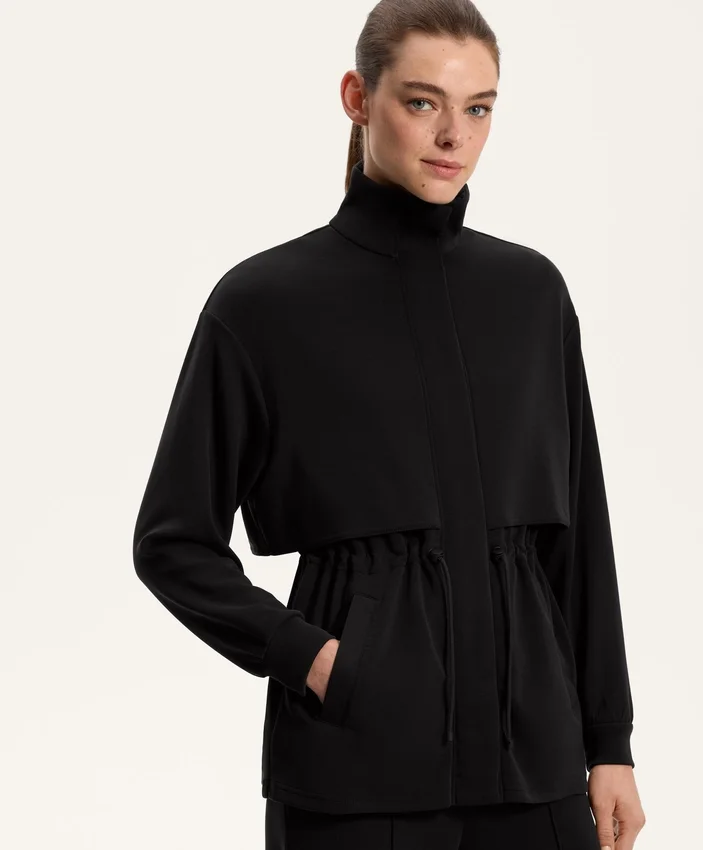 Dlouhá bundy Soft Touch s modálem a kapsami, příjemná na dotek Dlouhá bundy Soft Touch s modálem a kapsami, příjemná na dotek