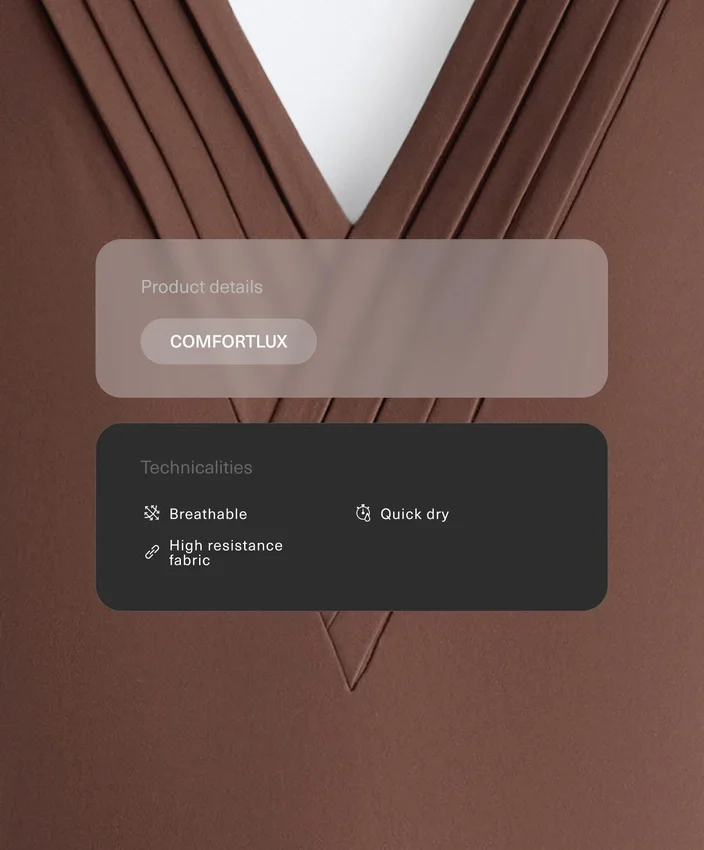 Dlouhý overal Comfortlux s plisováním Dlouhý overal Comfortlux s plisováním