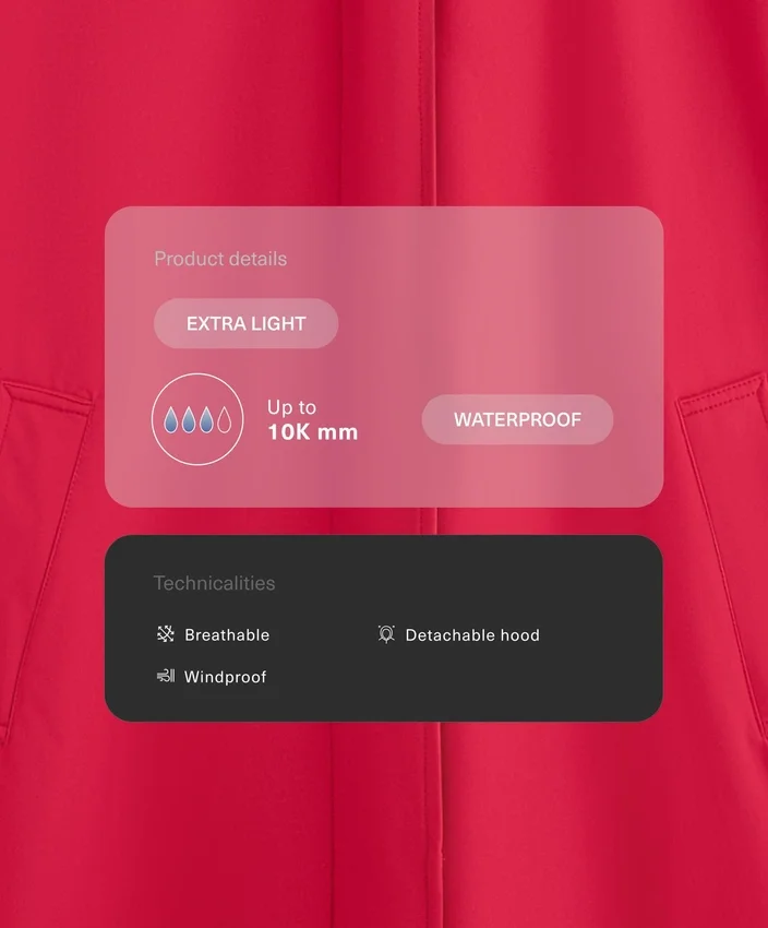 Extra lehká voděodolná bundy Midi 10K Extra lehká voděodolná bundy Midi 10K