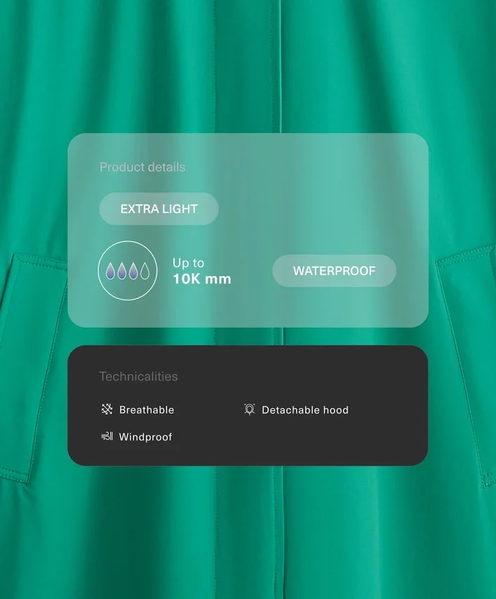 Extra lehká voděodolná bundy Midi 10K Extra lehká voděodolná bundy Midi 10K