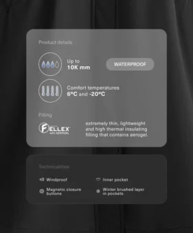 Fellex® s Aerogel 10K voděodolná dlouhá polstrovaná bundy