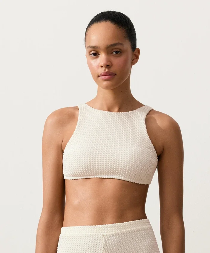 Háčkované bikiny s bublinkovou texturou Top Háčkované bikiny s bublinkovou texturou Top