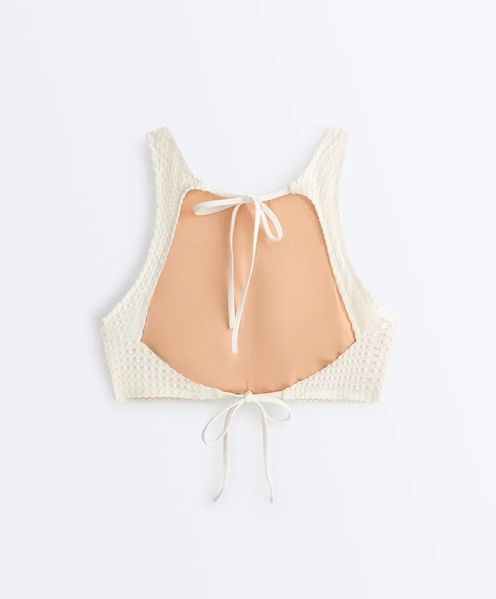 Háčkované bikiny s bublinkovou texturou Top Háčkované bikiny s bublinkovou texturou Top