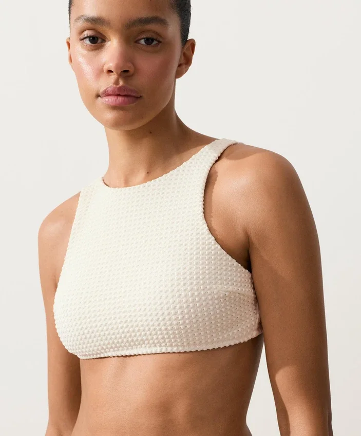 Háčkované bikiny s bublinkovou texturou Top Háčkované bikiny s bublinkovou texturou Top