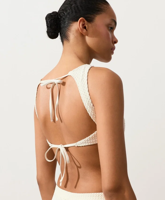 Háčkované bikiny s bublinkovou texturou Top Háčkované bikiny s bublinkovou texturou Top